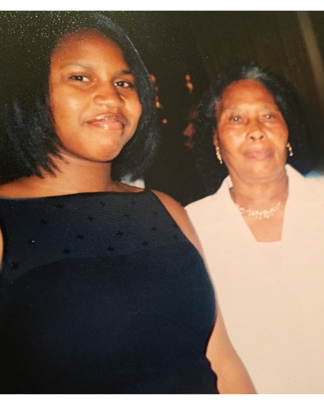 Artist Nesha Cornett with her grandmother